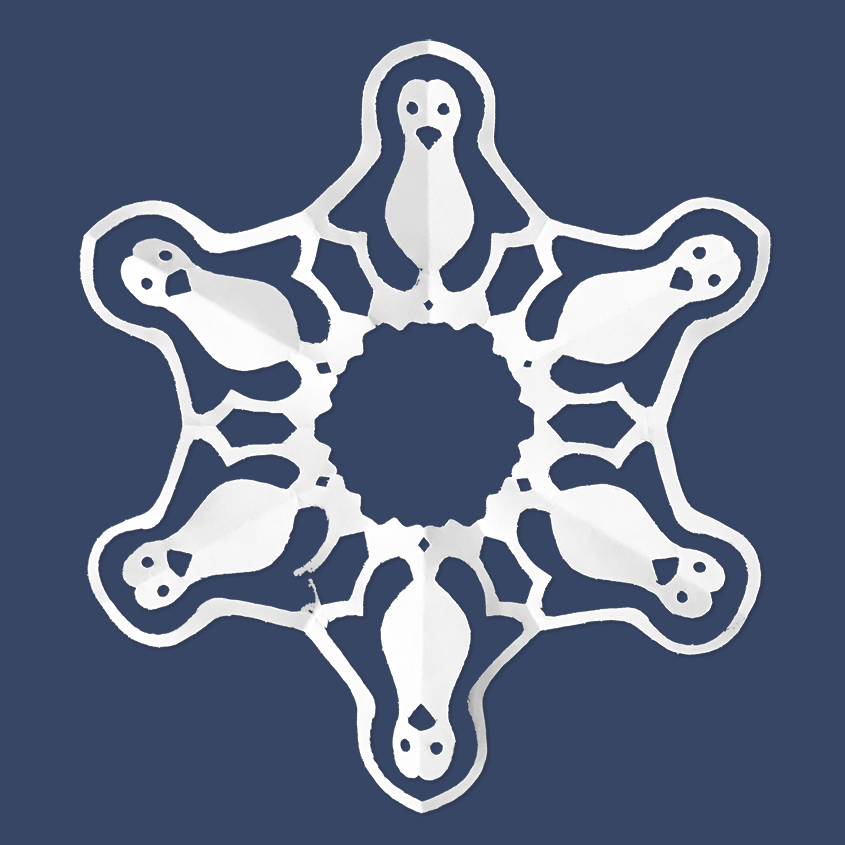 Penguin (PDF Pattern) — Paper Snowflake Art